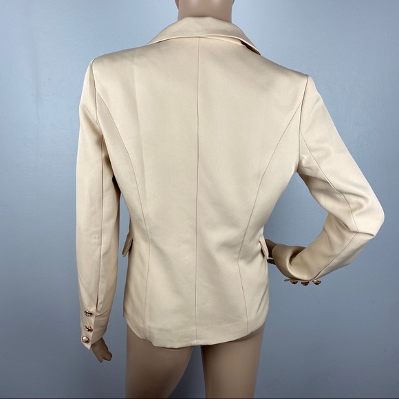 NEW LIONESS BEIGE DOUBLE-BREASTED BLAZER - Picture 7 of 8